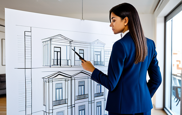 **

"A professional Latina architect in a modest, well-tailored pantsuit, reviewing blueprints in a brightly lit, modern architectural office in Barcelona, Spain. The background shows models of contemporary buildings. Fully clothed, appropriate attire, safe for work, perfect anatomy, natural proportions, professional photography, high quality."

**